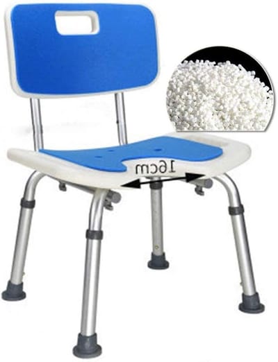 Douchestoel - Badstoel - Veilig Douchen - Antislip Zuignappen - 6-voudig Verstelbaar - Blauw