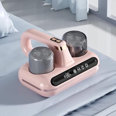 Draadloze matrasstofzuiger van 100 W, handstofzuiger voor bedden, met 1 filter, 1800 mAh accu, 10 kPa zuigkracht, LED-display, reinigt effectief bedden, kussens, banken en tapijten.