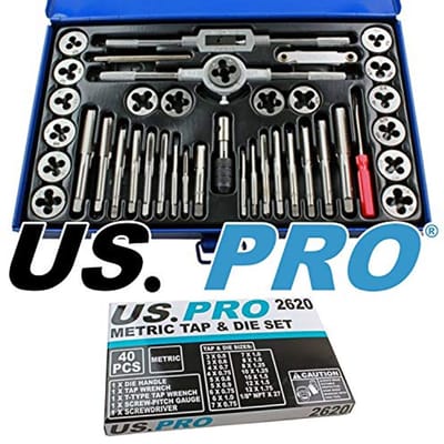 Metrische Tap en Die Set 40st Gelegeerd Staal M3-M12