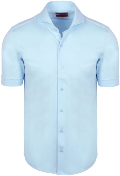 Suitable Shortsleeve Sorona Overhemd Erik Lichtblauw - Maat 39 - Heren - Overhemden Formeel