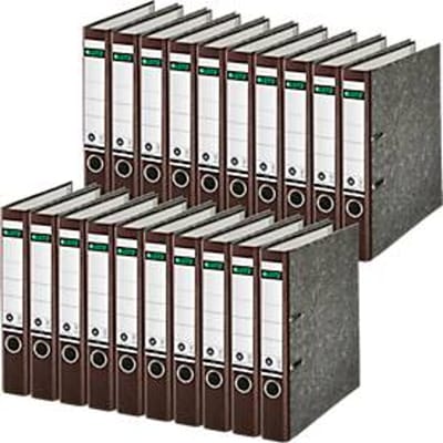 LEITZ® ordner 1050, A4, rugbreedte 52 mm, 20 stuks, bruin