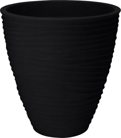 Pro Garden Plantenpot/bloempot Dunes - Tuin - stevig kunststof - antraciet - D40 x H42 cm - Voor buiten