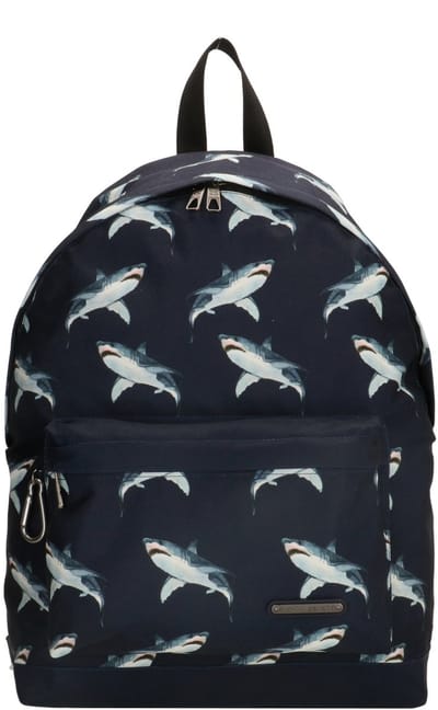 Enrico Benetti Nairobi Laptoprugzak 14 inch - 46179 - Haai print