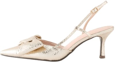 Next - Dames - Forever Comfort® hakken met puntige neus, strik en hielbandje - Goud