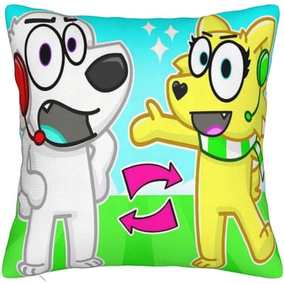 Tylers En Snowi Gaming Kussensloop Polyester Kussenhoes Decoratieve Leuke Cartoon Kussensloophoes Bank Drop Shipping 45X45cm 50x50cm