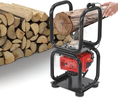 Benzine Houtsplitter - Houtklover - Hout Kloven - Krachtige 2-takt motor - 24 cm diameter - Zwart Rood