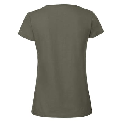 Fruit Of The Loom Vrouwen / Dames Ringgesponnen Premium T-Shirt (Diep groen)