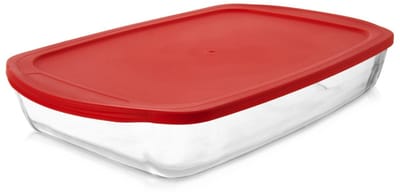 Ovenschaal met Deksel Glas 39x24x7 cm, 3,7 l - Ovenschotel - Braadslede - Braadpan