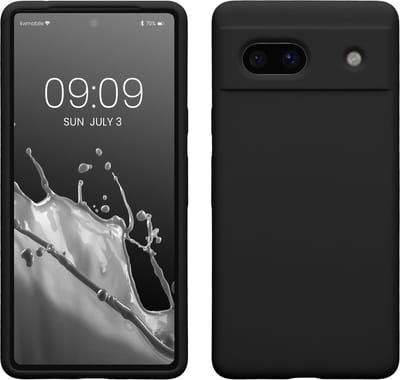 kwmobile telefoonhoesje geschikt voor Google Pixel 7a - Hoesje met siliconen coating - Smartphone case in mat zwart