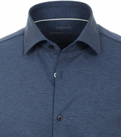 Blauw Venti Jerseyflex Overhemd Body Fit 123955800-101 - XL