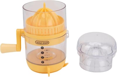 Handmatige Citruspers - Sapcentrifuge - Verse Sapjes Maken - Compact Ontwerp - 21D x 18B x 12H cm - Geel