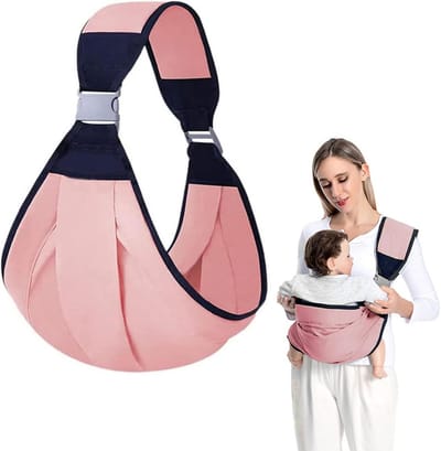 Verstelbare ademende babydrager voor pasgeborenen, multifunctionele draagdoek, geschikt voor 0-36 maanden, roze