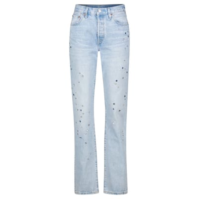 Levis 501 Diamante-jeans voor dames (Blauw)