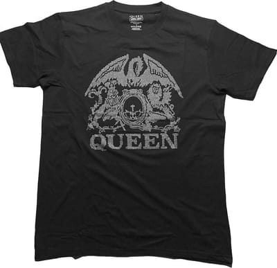 Queen - Crest Heren T-shirt - S - Zwart