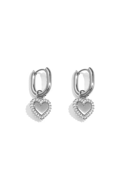 Lovely oorbellen met een glamour randje zilver