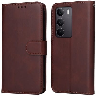 Coverup Hoesje - Geschikt voor OPPO A5 5G Hoesje - Coverup Book Case - Bruin