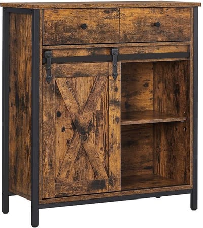 MIRA Home - Opbergkast - keukenkast - Hout - Vintage - 70x30x80
