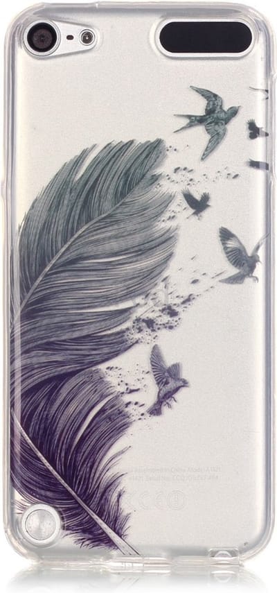 Peachy Veer vogels TPU case transparant hoesje geschikt voor iPod Touch 5 6 7 - Blauw Groen