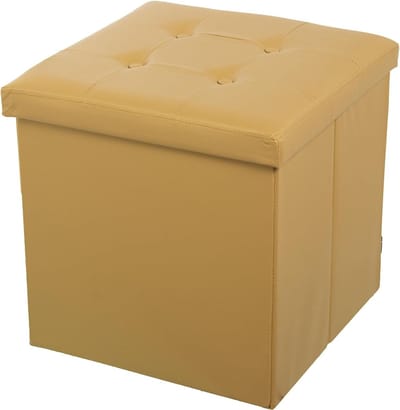 Goudkleurig kunstleren zitzak om op te plakken - 45 x 45 x 45 cm