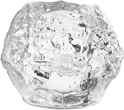 Kandelaar Glas - Kaarsenhouder Decoratie - Sfeer Creëren - Europees Stijl Ontwerp - Hoogte 9cm - Transparant