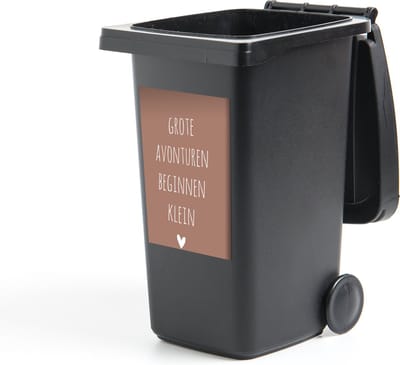 Container sticker Quotes - Grote avonturen beginnen klein - Spreuken - 40x60 cm - Kliko sticker