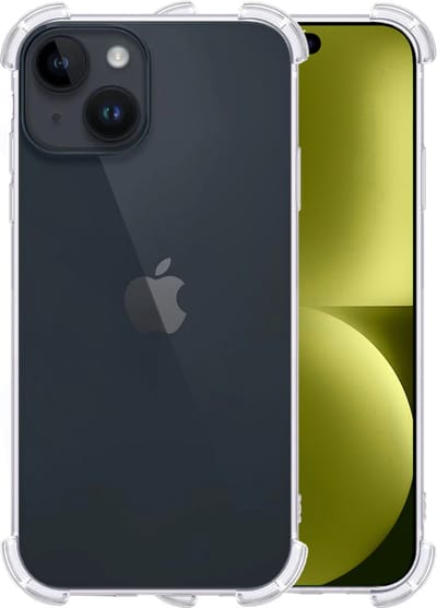 Hoesje - Geschikt voor Apple iPhone 15 - Sterk & Shockproof - Siliconen Case - Back Cover - Telefoon Hoes Shock Proof - Telefoonhoesjes - Transparant