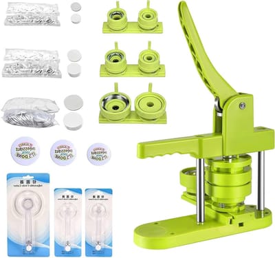 DIY Pin Badge Maker voor 25mm/32mm/58mm Knopen - Inclusief 300 Button Onderdelen voor Creatieve Cadeaus en Handgemaakte Pins