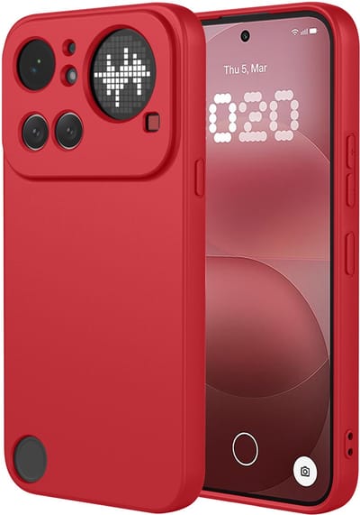 MobyDefend Hoesje - Geschikt voor Nothing Phone (4a) Pro - Matte Siliconen Backcover - Framboosrood