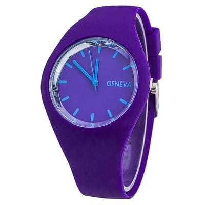 Fako® - Horloge - Geneva - Siliconen Ultra - Paars