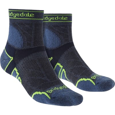 Bridgedale - Heren Hardloopsokken van Lichtgewicht Merinowol - Blauw