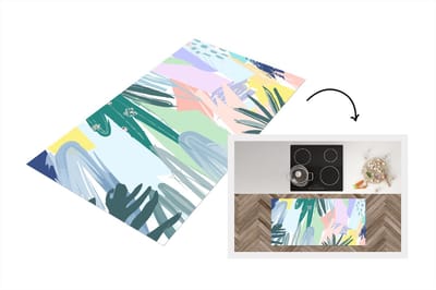 Keukenloper - Loper keuken - Zomer - Tropisch - Kleur - Blad - 120x60 cm - Keukenloper vinyl