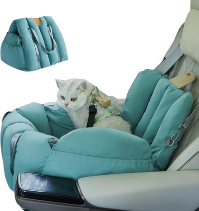 Honden autostoel - Reisdrager puppybed - Veilig reizen - Dubbelzijdig comfort - 46 x 57 x 43 cm - Grijs