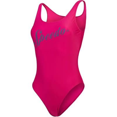 Dames zwempak uit 1 stuk Speedo Logo Deep U-Back