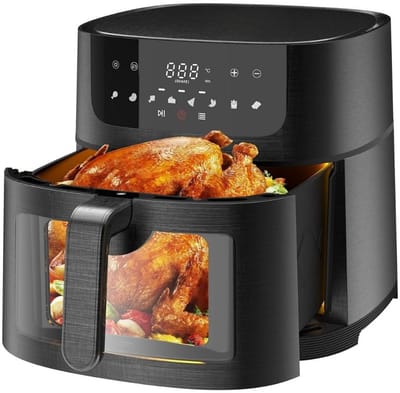 Aurixi® Airfryer XXL - Mini-oven - Heteluchtfriteuse - Zwart - 30cm x 36cm x 30cm