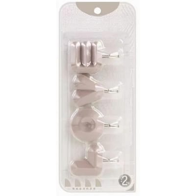 Crochets Muraux Lettre d'Amour Plastique Crochet Adhésif Fort Porte-Serviettes Manteaux Rangement Support Organisateur de Clés Étagère de Suspension Décoration de Maison Nordique rose
