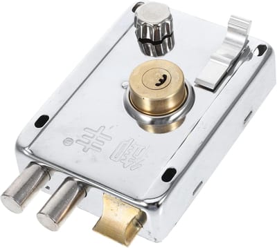 Roestvrijstalen Deurslot - Schuurdeur Sluiting - Beveiliging Woning - Eenvoudige Installatie - 12 x 8.5 x 2.6 cm - Zilver