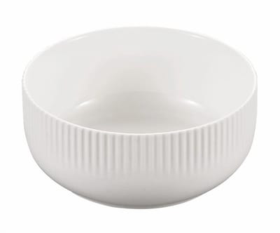 Bavary Linens Porseleinen Soepkommen - Ribble - Wit - Set Van 6