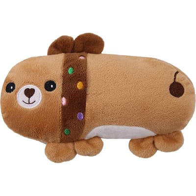 Pluche Dier Huisdier Speelgoed Bijtbestendig Tandenknarsen Verveling Verlichting Schattig Sierkussen Knuffelhond Speelgoed beige