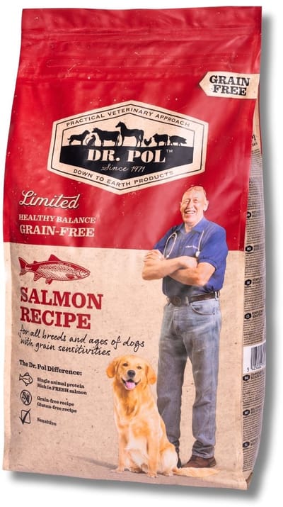 Dr. Pol Hondenvoer Graanvrij Zalm - Premium Droogvoer Hond - Hondenbrokken met Prebiotica - Zalm Proteïne - Glutenvrij Zonder Granen - Hypoallergeen - 2kg
