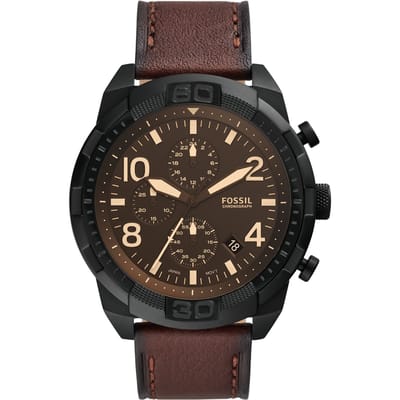 Fossil Bronson FS5875 Herenhorloge 50 mm - Zwart