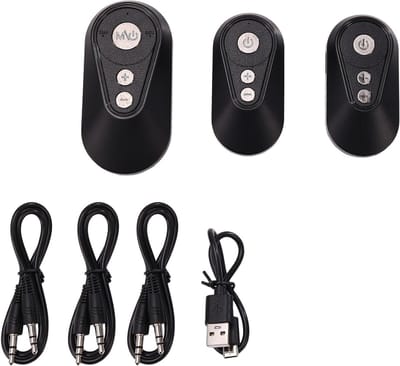 Draadloze Audio Adapter - Zender Ontvanger - Muziek Streamen - LE Audio Technologie - 12 Uur Batterij - Zwart