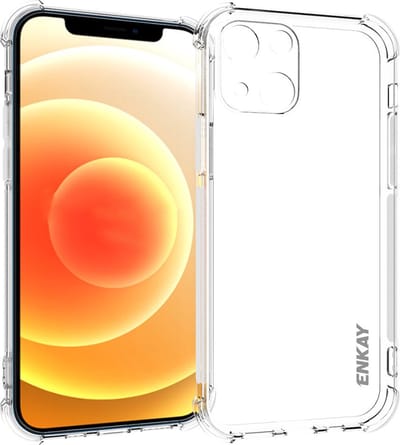 ENKAY Hoesje - Geschikt voor iPhone 13 Hoesje - ENKAY TPU Back Cover met AirBag Corners - Transparant