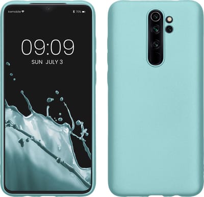 kwmobile telefoonhoesje geschikt voor Xiaomi Redmi Note 8 Pro - Hoesje voor smartphone - Back cover in metallic mintgroen