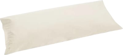 Yumeko kussensloop percal katoen wit zand 40x80 - Bio, eco & fairtrade - 1 stuk