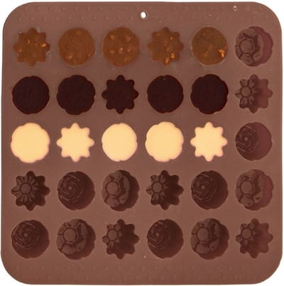 Chocoladevorm Silicone Oranje SILLINIE - Bonbonvorm - Chocolade Praline Bonbons Snoep Vorm - Bakvorm - Fondant - Ijsklontjes