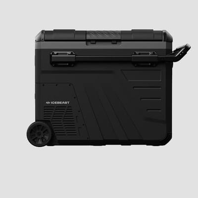 Icebeast Lightning 45L Single Zone Elektrische Compressor Koelbox Op Wielen - 45 liter - 12V en 230V - voor auto en camping - Zwart