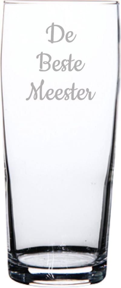 Gegraveerde bierfluitje 19cl De Beste Meester