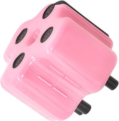 Wiskunde Stempelroller - Rekenroller Educatief - Oefenen Sommen - 4-In-1 Sommen - 9 x 9 x 6 cm - Roze