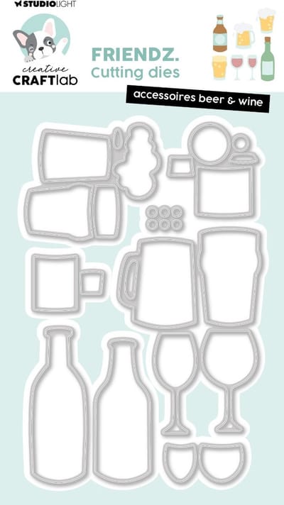 Cutting die Accessoires beer & wine - Friendz nr. 816