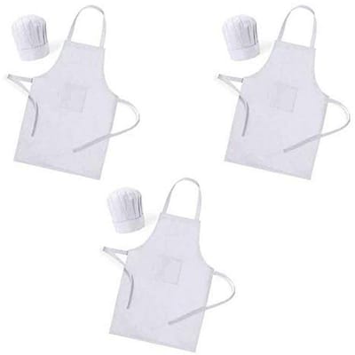 Kinderschorten met muts - Kleine koks - Samen koken - 25 stuks set - Wit - Wit